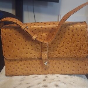 DKNY Textured Ostrich Leather Shoulder Bag